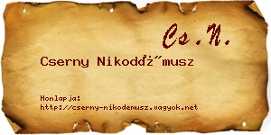 Cserny Nikodémusz névjegykártya